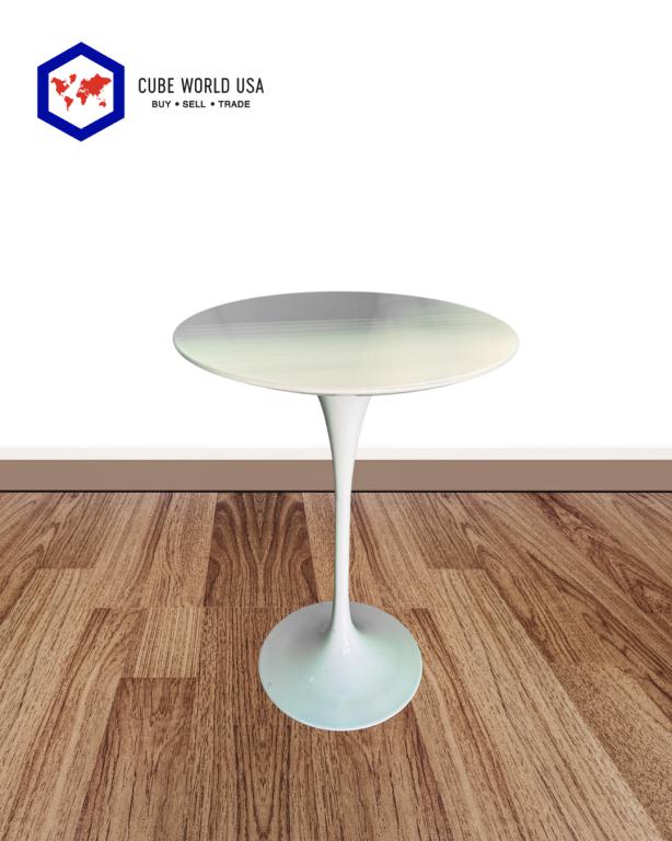 68568.jpg Tulip White Bar Height Adjustable table image 1